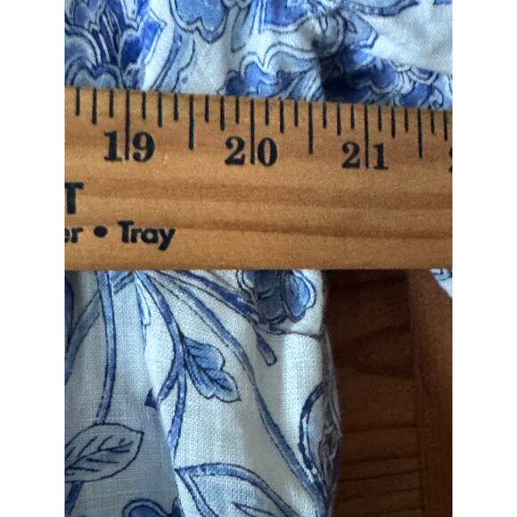 J.Jill Love Linen 100% Linen croqette cottagecore bohemian bell sleeve M PRETTY - Picture 4 of 8